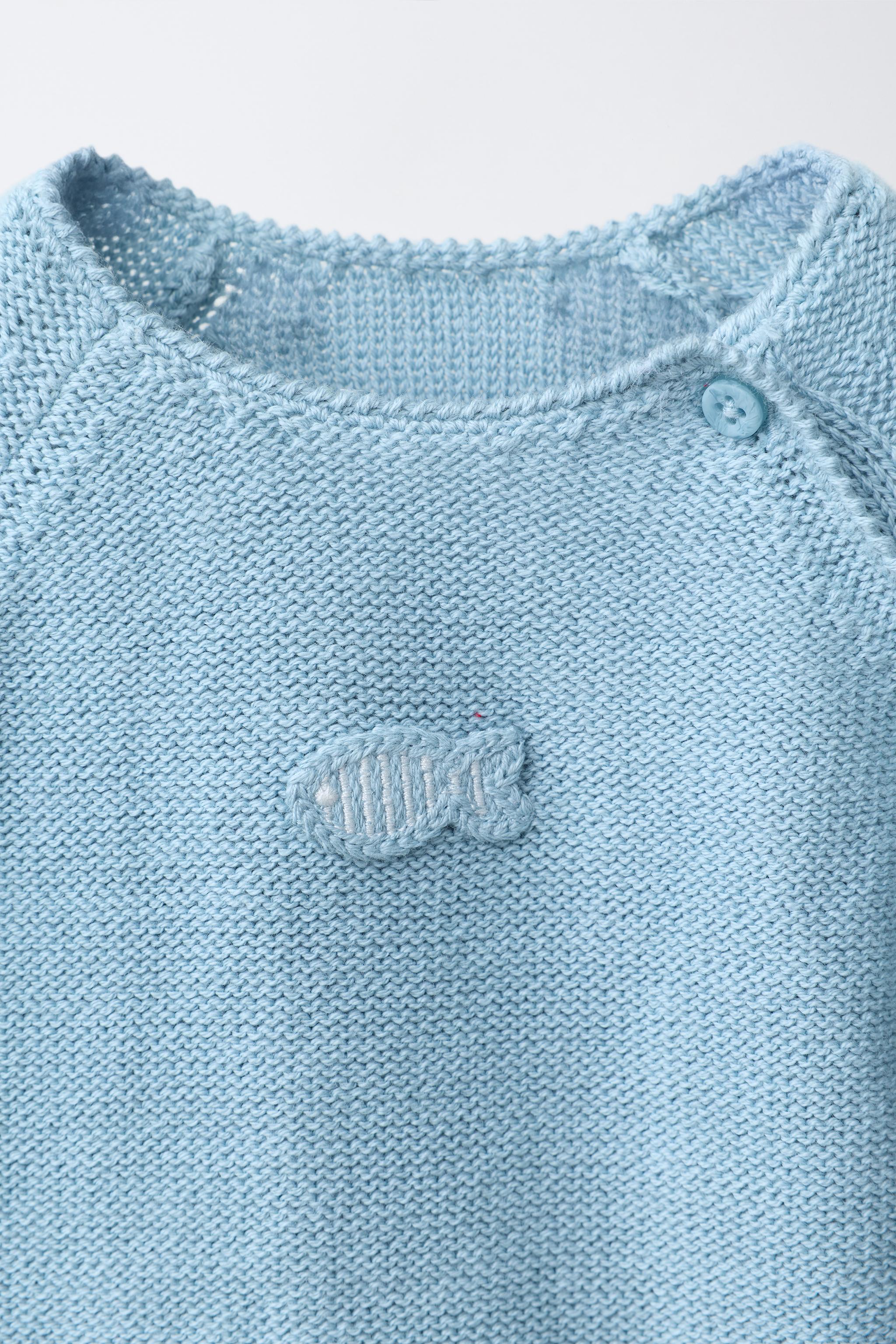 KNIT FISH APPLIQUÉ JUMPER